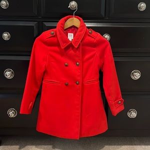 Red Girls Peacoat